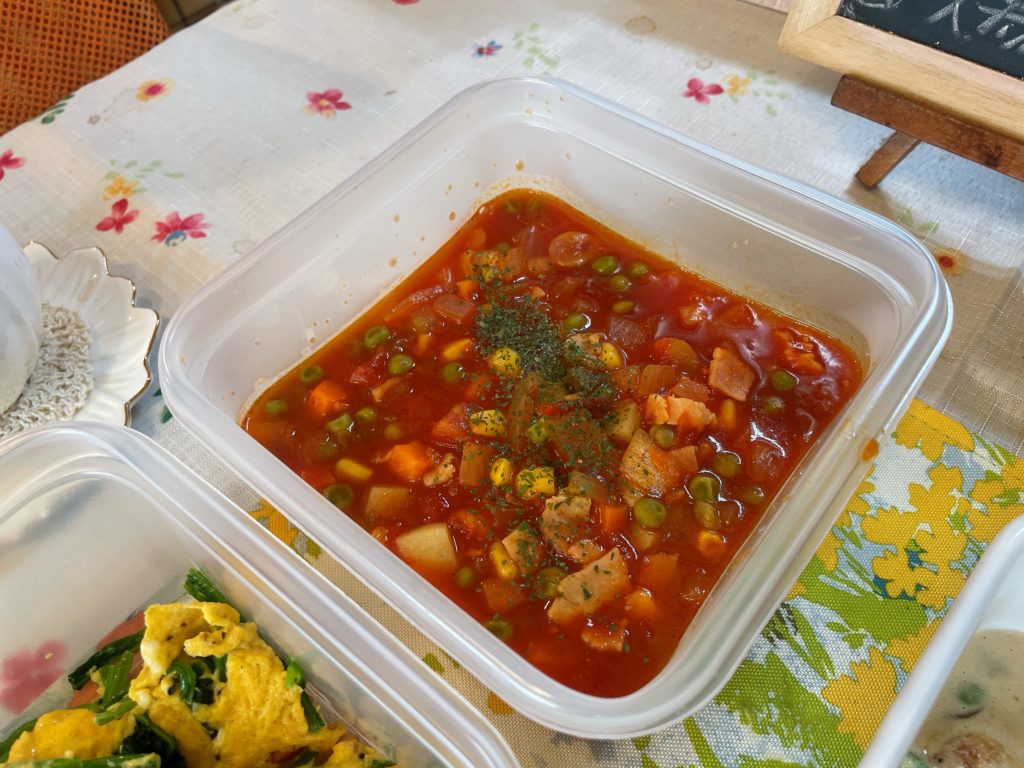 料理教室マンツーマンミネストローネスープ