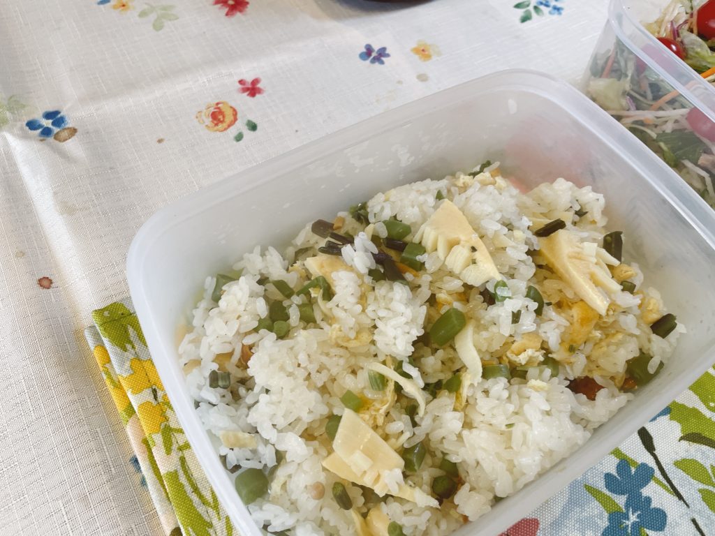 料理教室マンツーマン山菜炊き込みご飯