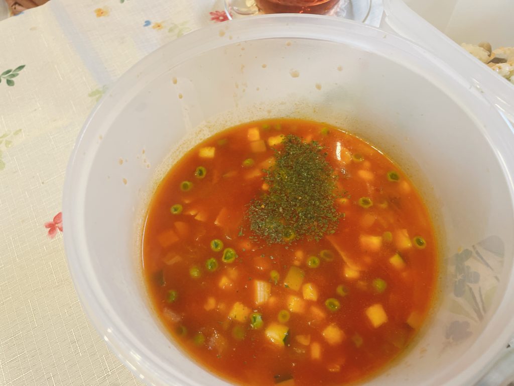 料理教室マンツーマンミネストローネ