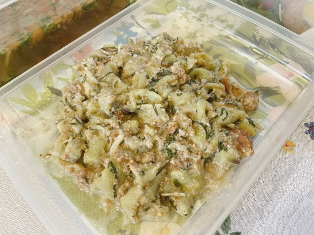 料理教室マンツーマン茄子香味野菜梅和え