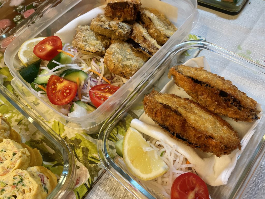 料理教室マンツーマン茄子挟み揚げ