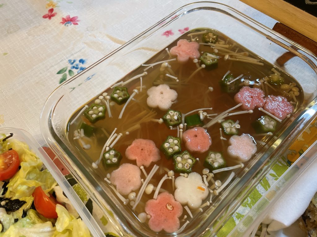 料理教室マンツーマンオクラ吸い物