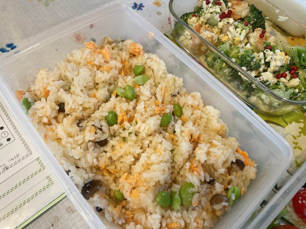 料理教室マンツーマンシャケピラフ