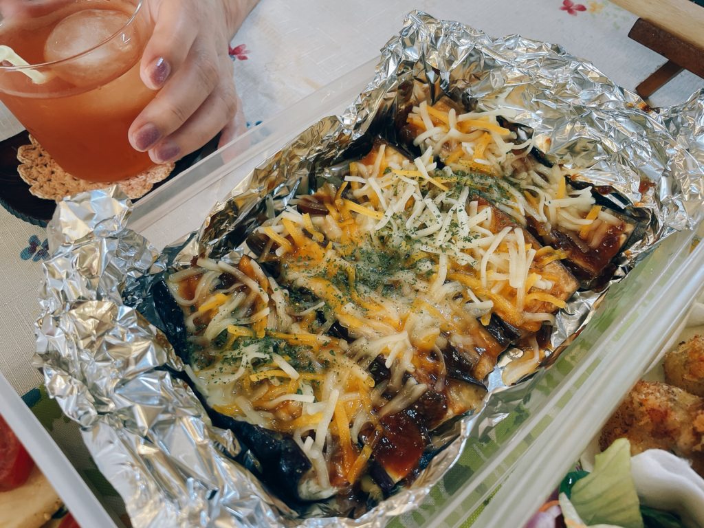 料理教室マンツーマン茄子味噌チーズ焼き