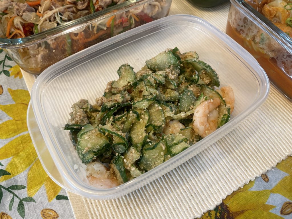 料理教室マンツーマンきゅうりナムル
