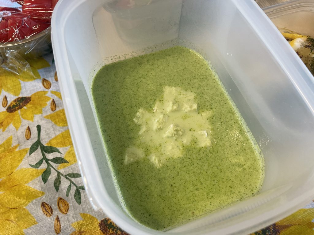 料理教室マンツーマンブロッコリーポタージュ