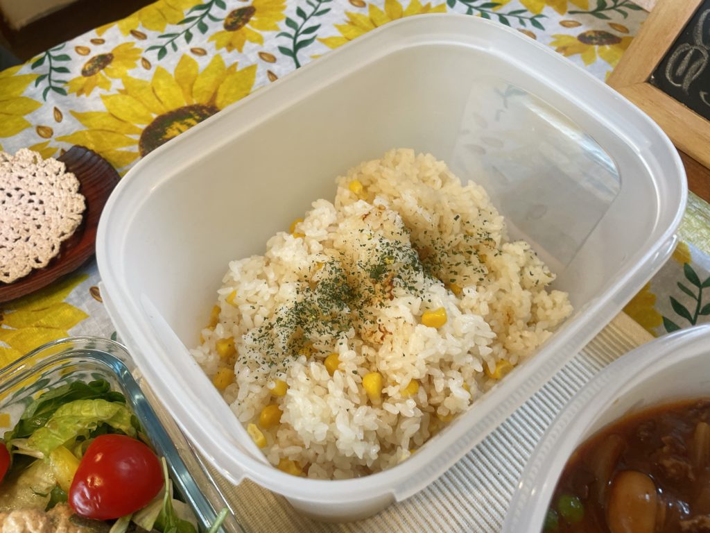 料理教室マンツーマンコーンのバターライス