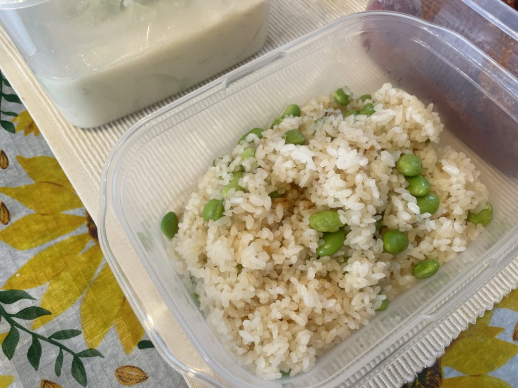 料理教室マンツーマン枝豆バターライス