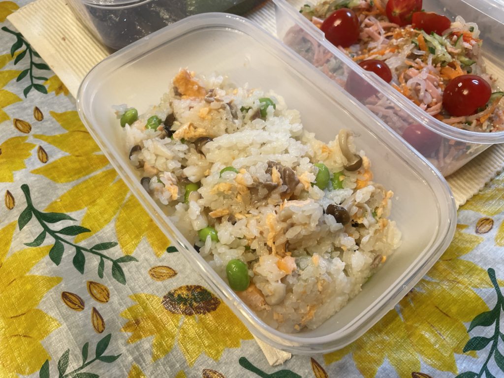 料理教室マンツーマンシャケ炊き込みご飯