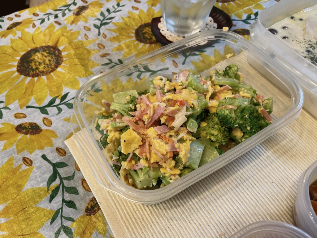 料理教室マンツーマンブロッコリー卵
