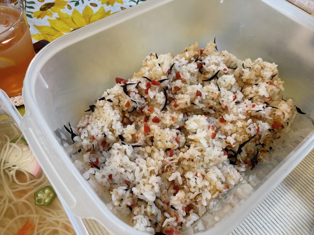 料理教室マンツーマン梅ひじきごはん