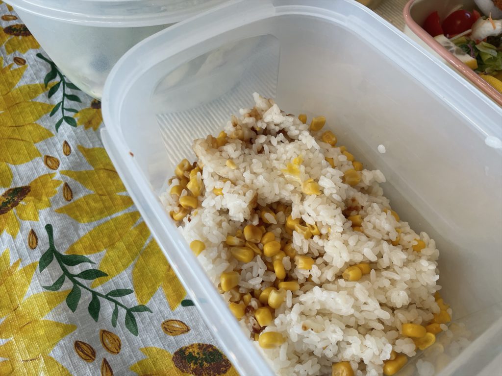 料理教室マンツーマンとうもろこしごはん