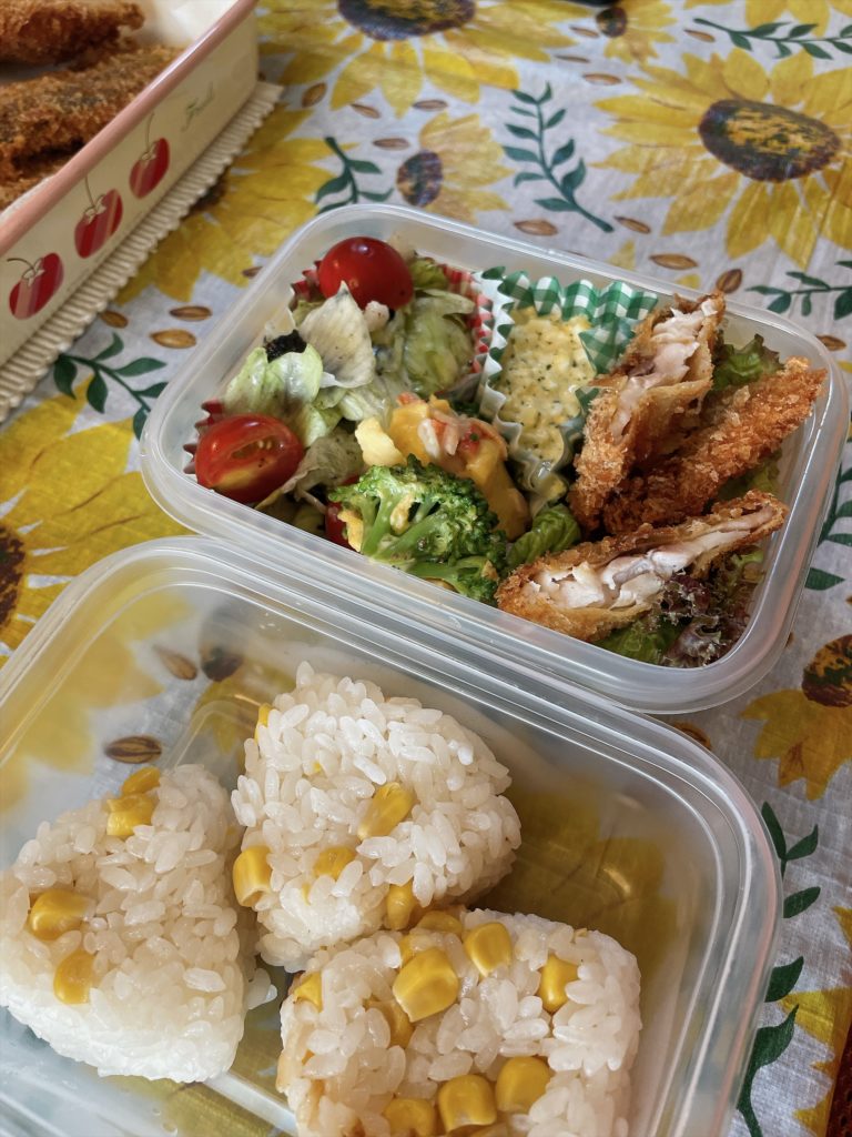 料理教室マンツーマンアジフライ弁当