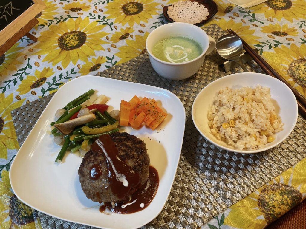 料理教室マンツーマンデミハンバーグセット実食3