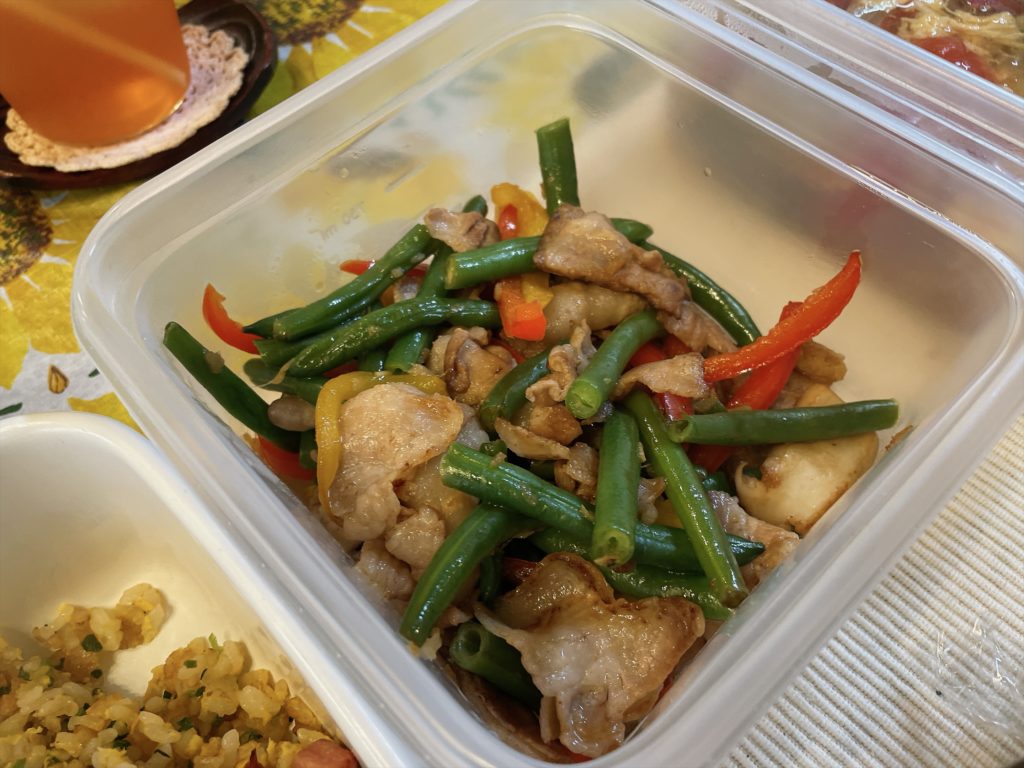 料理教室マンツーマンインゲン生姜炒め