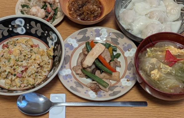 料理教室マンツーマン水餃子セット盛り付け