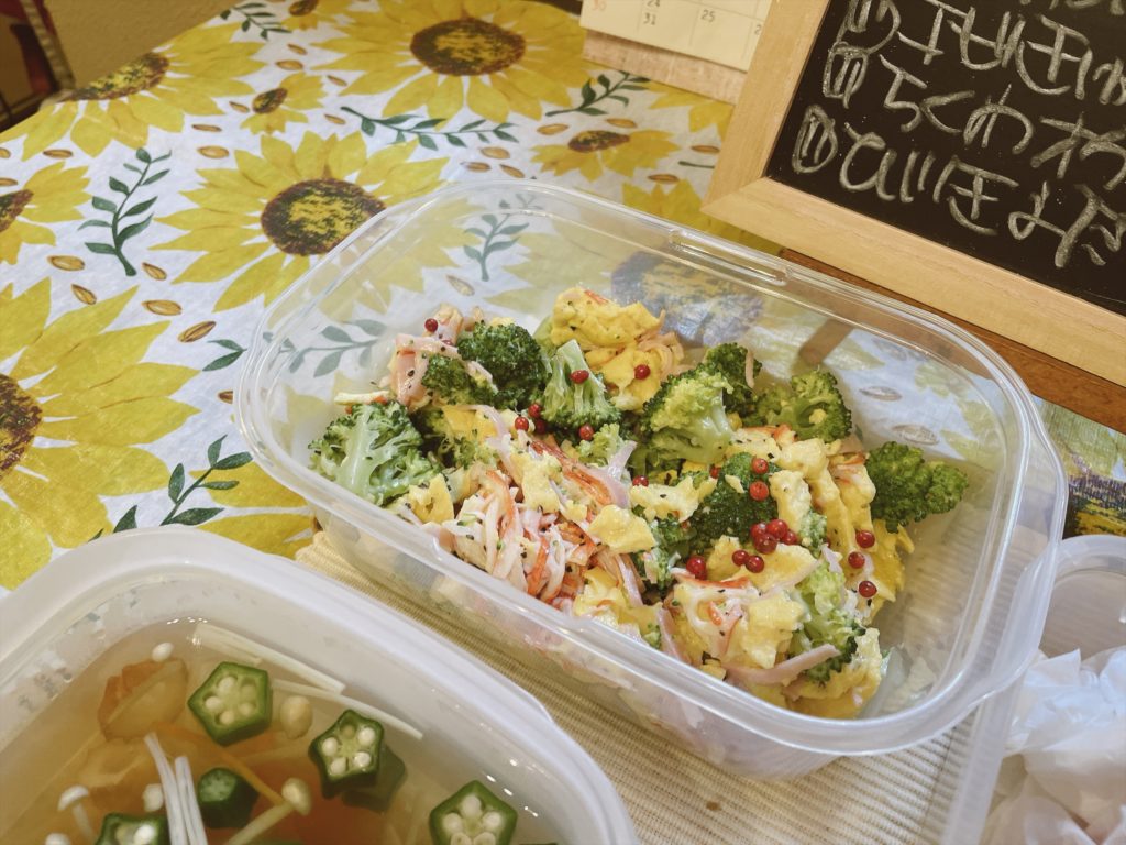 料理教室マンツーマンブロッコリー卵