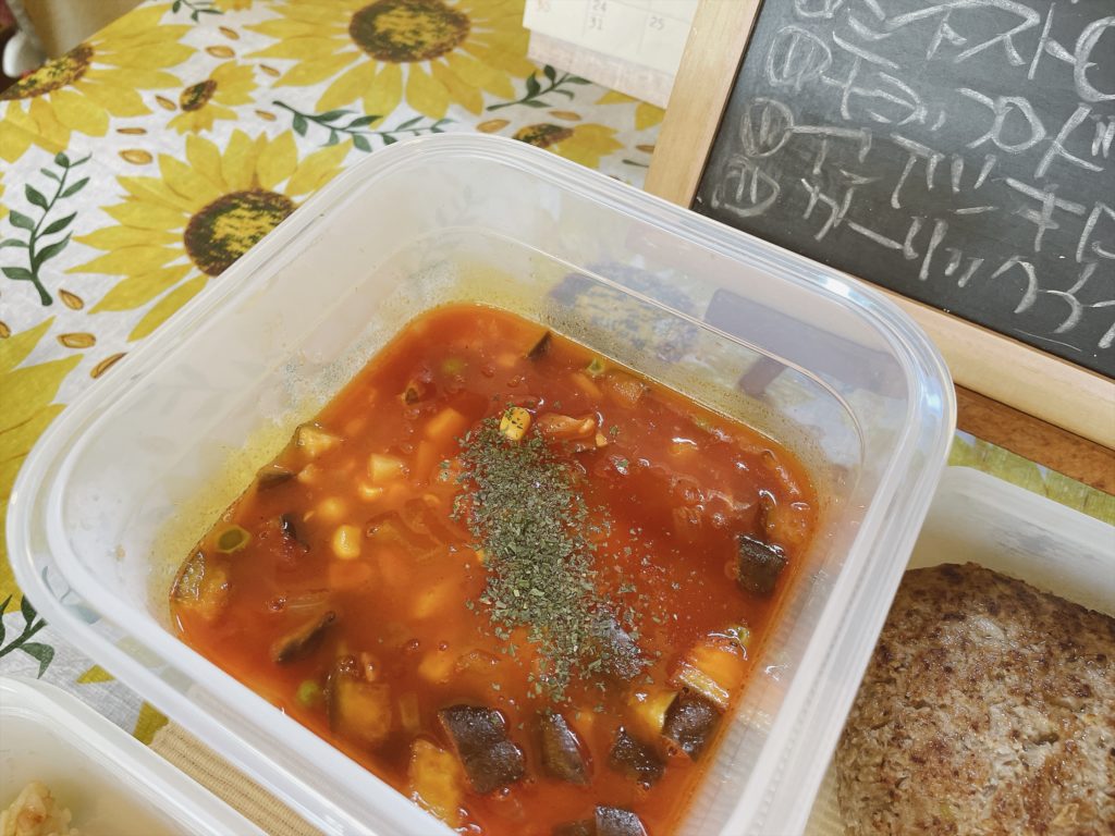 料理教室マンツーマンミネストローネ