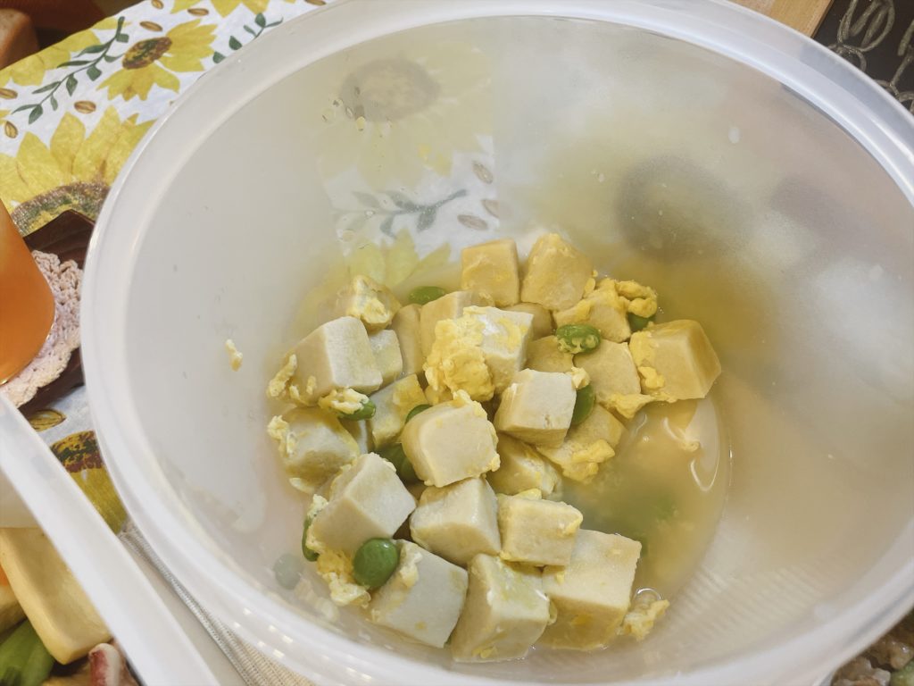 料理教室マンツーマン高野豆腐卵とじ
