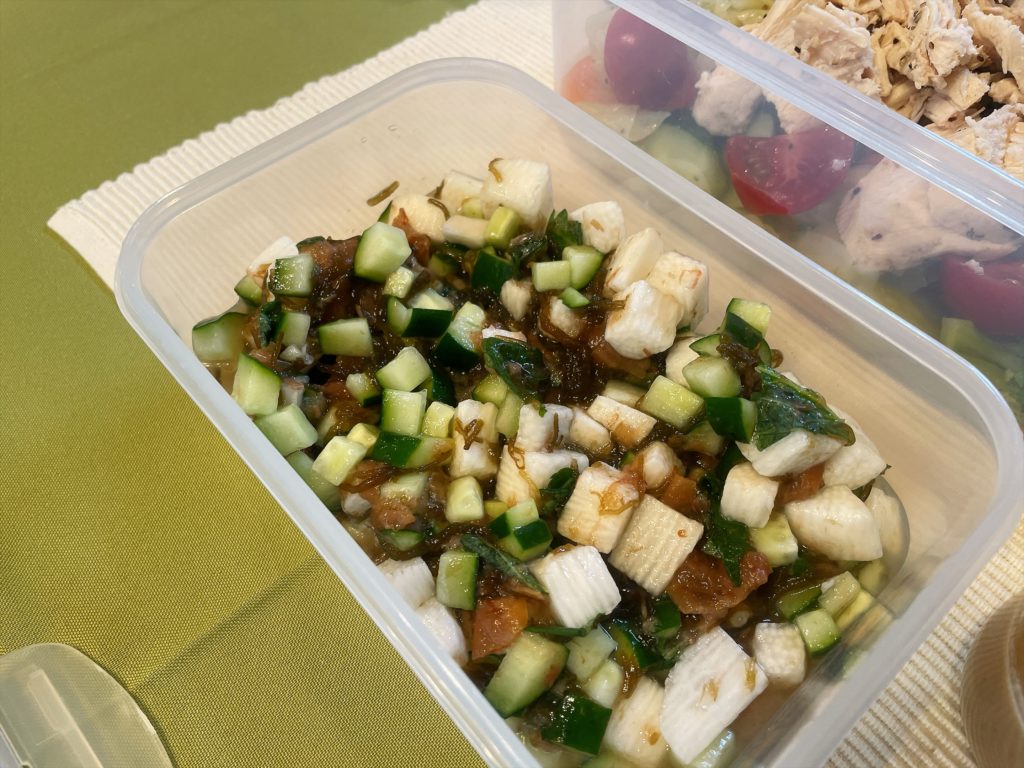 料理教室マンツーマきゅうり長芋