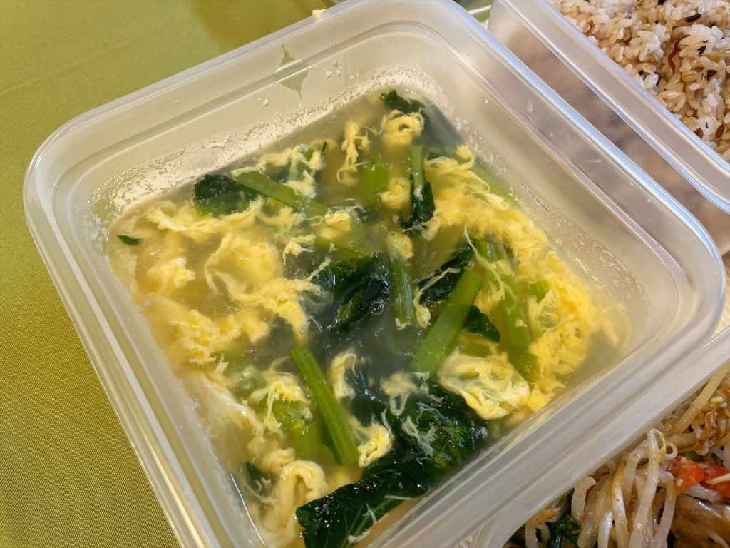 料理教室マンツーマン春雨卵スープ