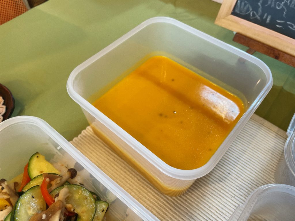 料理教室マンツーマンカボチャポタージュ