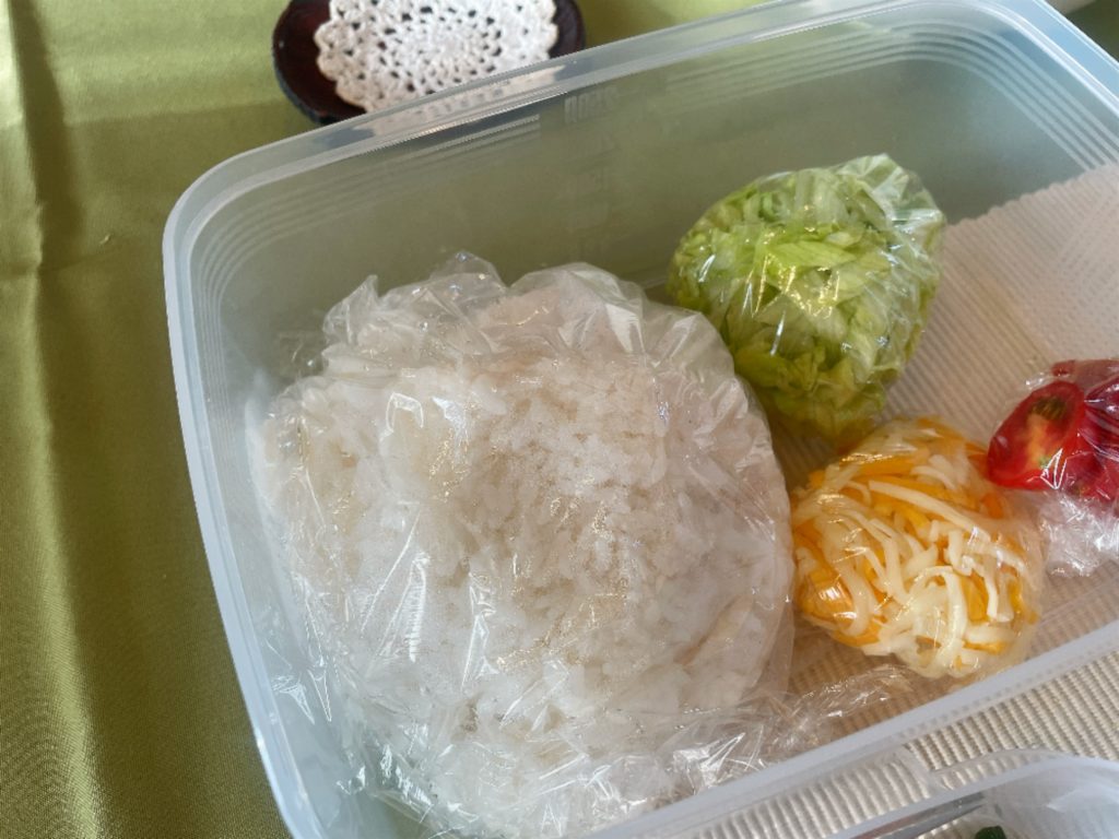 料理教室マンツーマンタコライス盛り付けセット