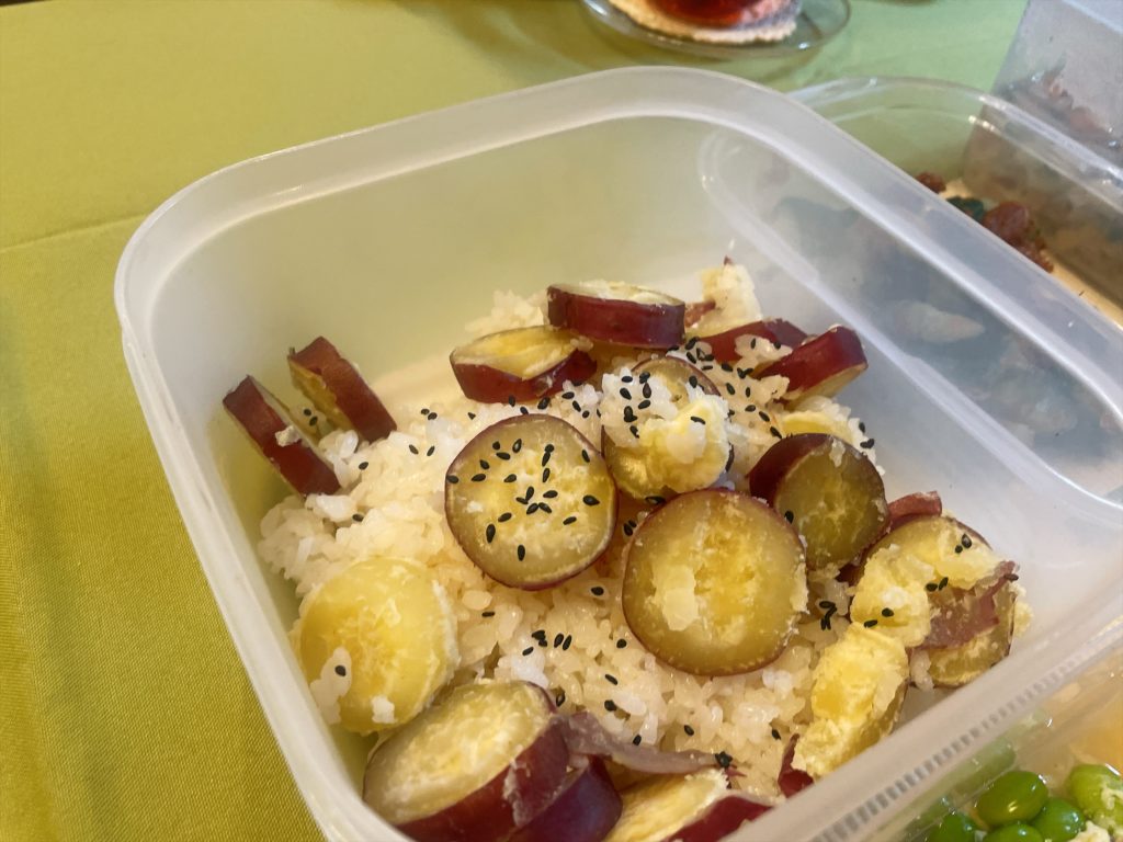 料理教室マンツーマンさつまいもごはん