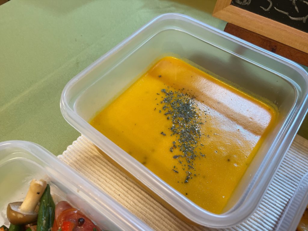 料理教室マンツーマンカボチャポタージュ