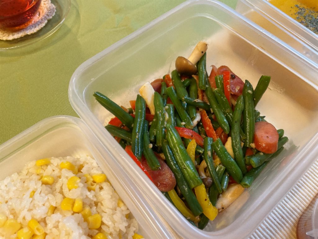 料理教室マンツーマンインゲンソテー