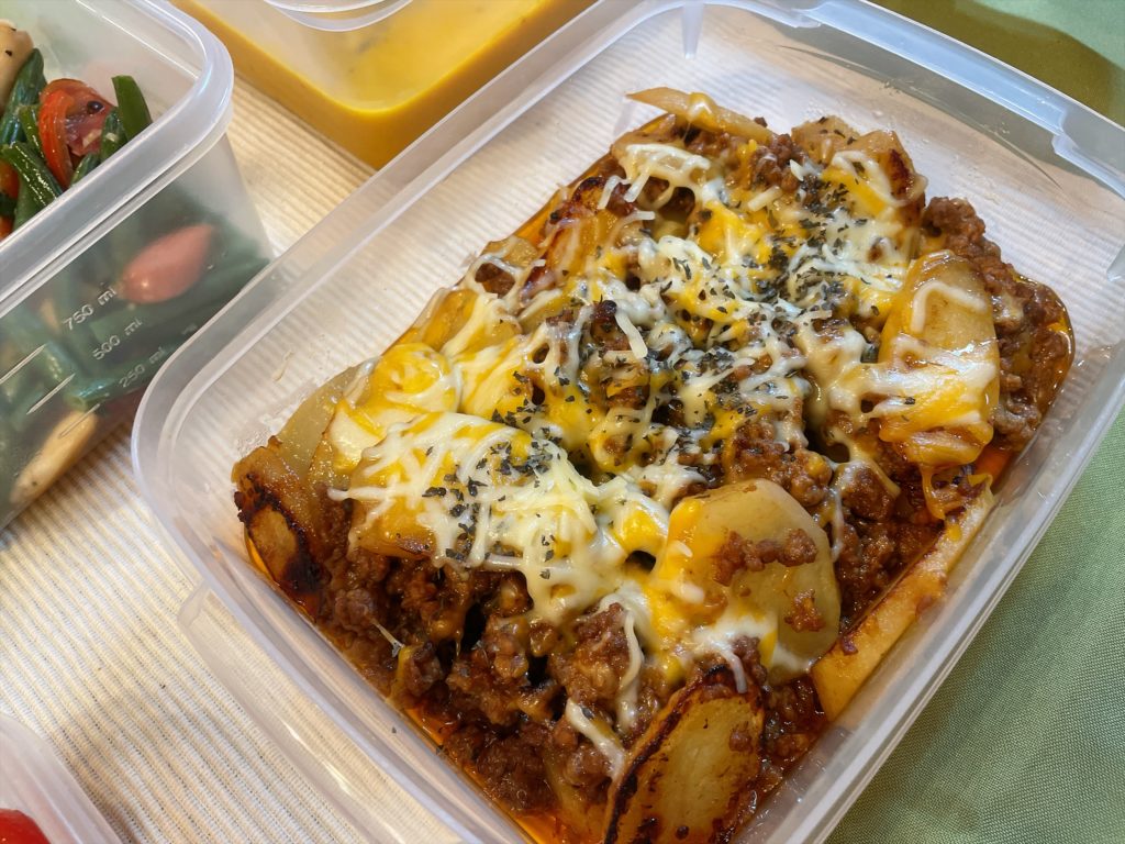 料理教室マンツーマンじゃがミートチーズ焼き