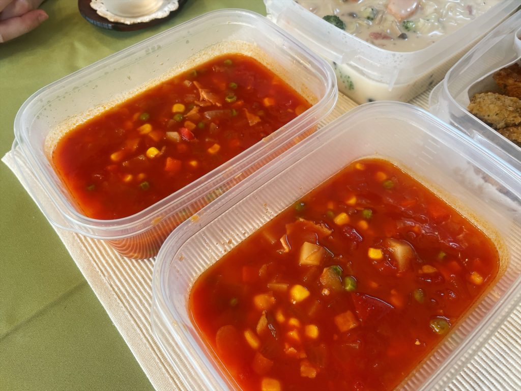 料理教室マンツーマンミネストローネ