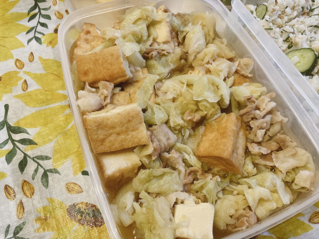 料理教室マンキャベツ豚旨煮