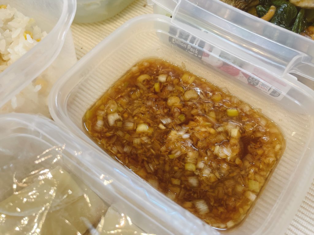 料理教室マンツーマンし餃子のタレ