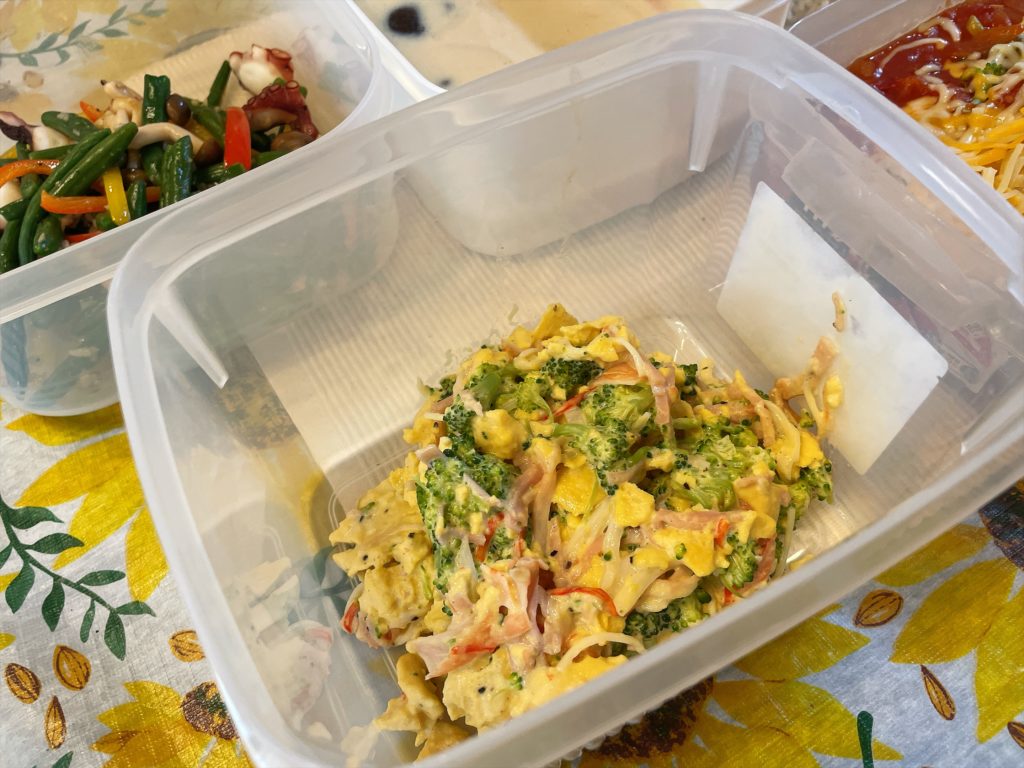 料理教室マンツーマンブロッコリー卵