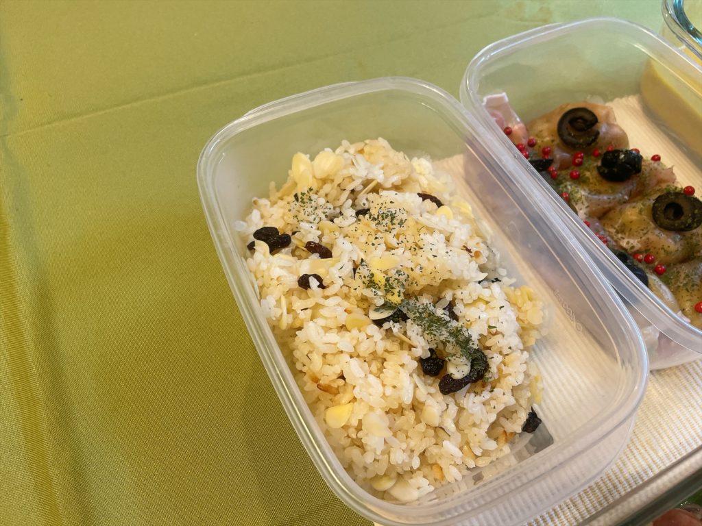料理教室マンツーマンレーズンバターライス