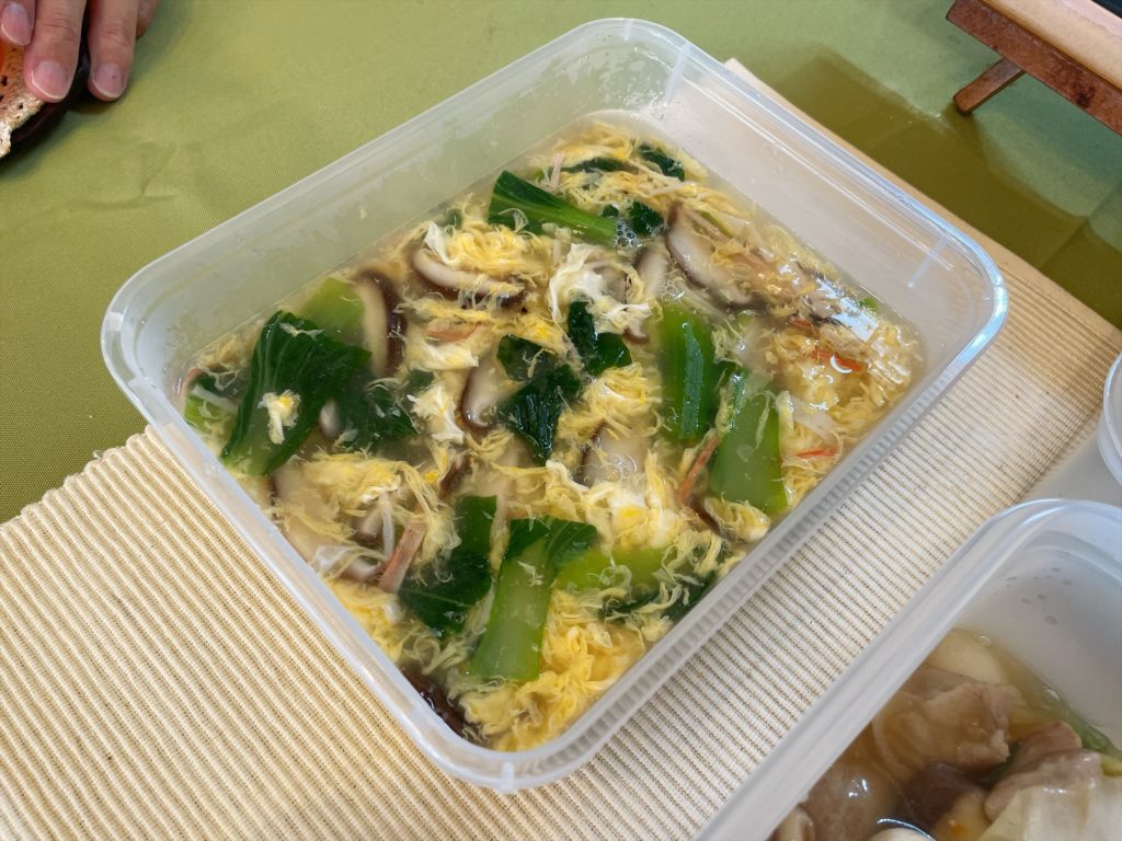 料理教室マンツーマン卵スープ