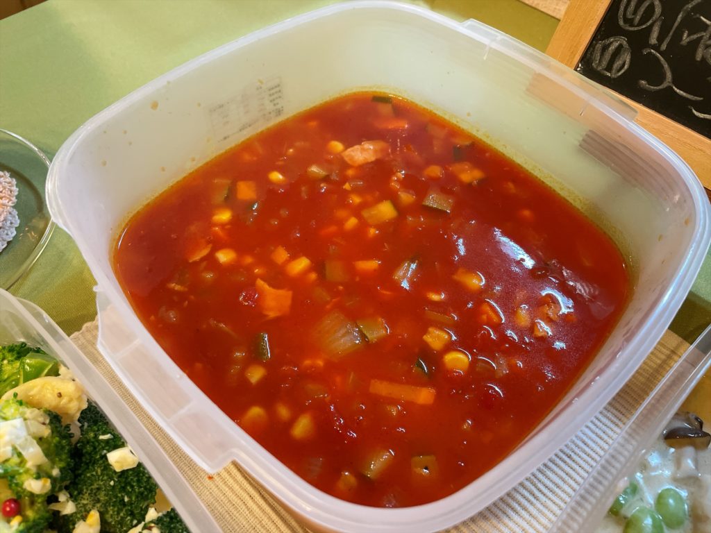 料理教室マンツーマンミネストローネ