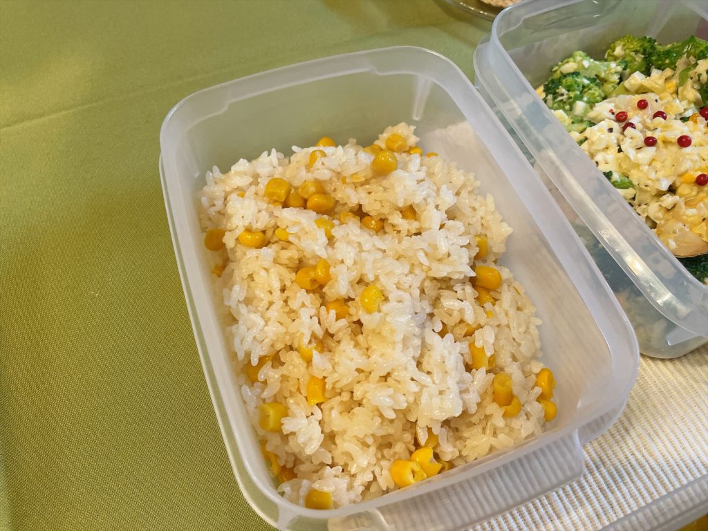 料理教室マンツーマンコーンバターライス