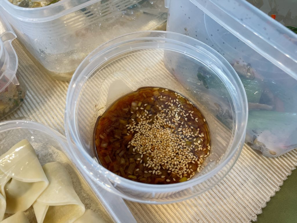 料理教室マンツーマン水餃子のタレ