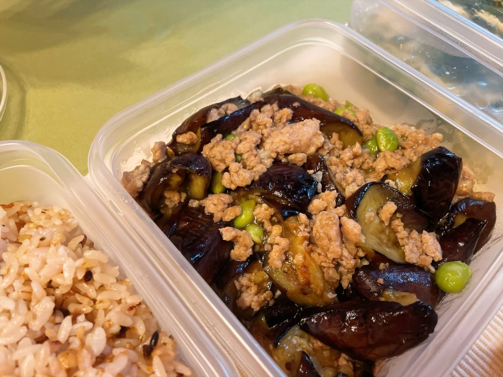 料理教室マンツーマン茄子ミンチ旨煮